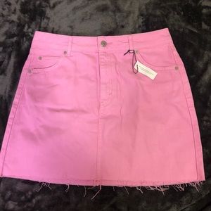 Baby Pink Top Shop Denim Mini Skirt